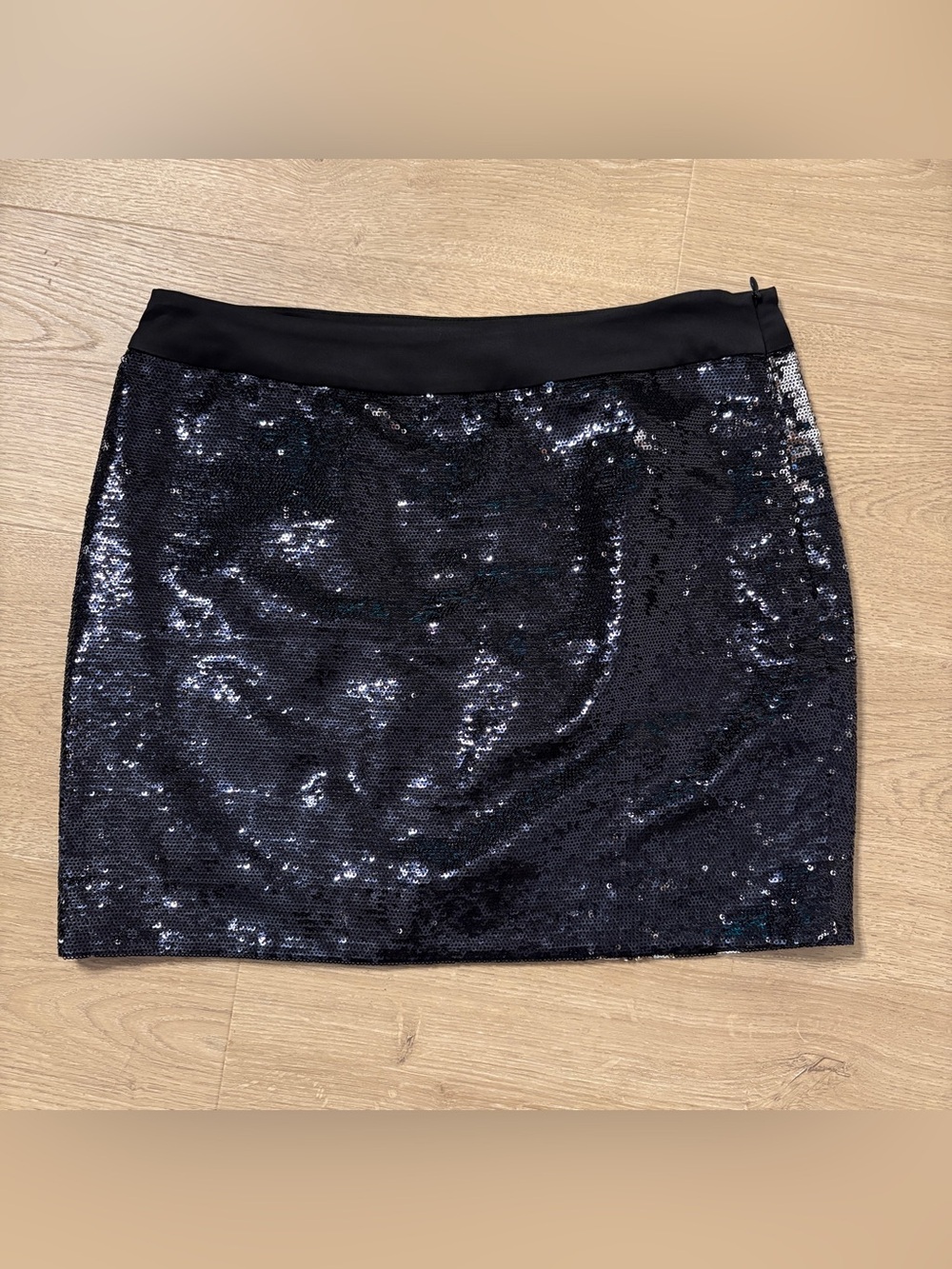 Trina Turk Black Sequin Mini Skirt size 2